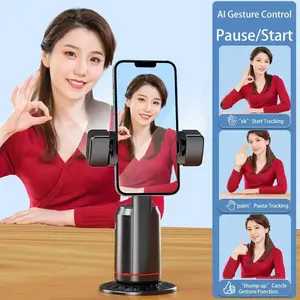 AI Auto Face Tracking 2026 Latest Model 360° Rotatable Selfie Stabilizer Phone Holder with Remote Control – Hands-Free Smart Tripod Stand for TikTok Live, Reels, Vlogging, Video Recording, Video Calls, Content Creators & Social Media Videos