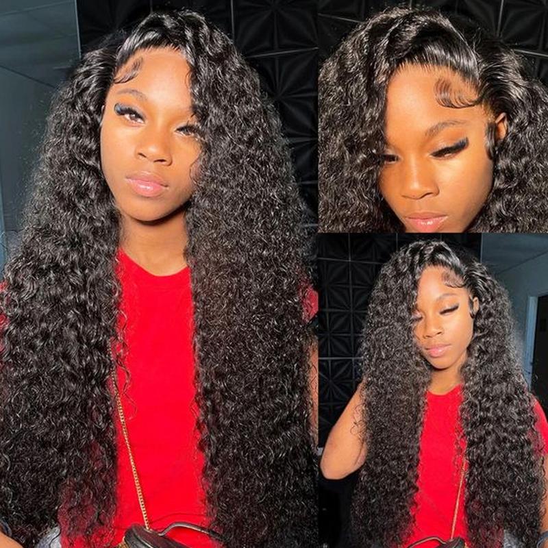 FORGIRL FOREVER 13x4 Kinky Curly Lace Front Wig Pre Plucked Afro Deep Curly Human Hair HD Transparent Lace Frontal Glueless Wig With Natural Hairline