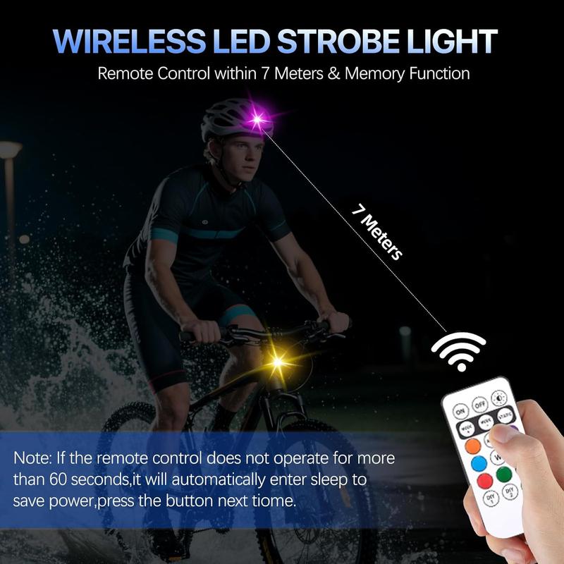 6PCS Wireless LED Lights for Car with Remote Control, High Brightness Wireless LED Strobe Light USB Charge IP65 Waterproof Anti-Collision for Car Motorcycle Aircraft Bike