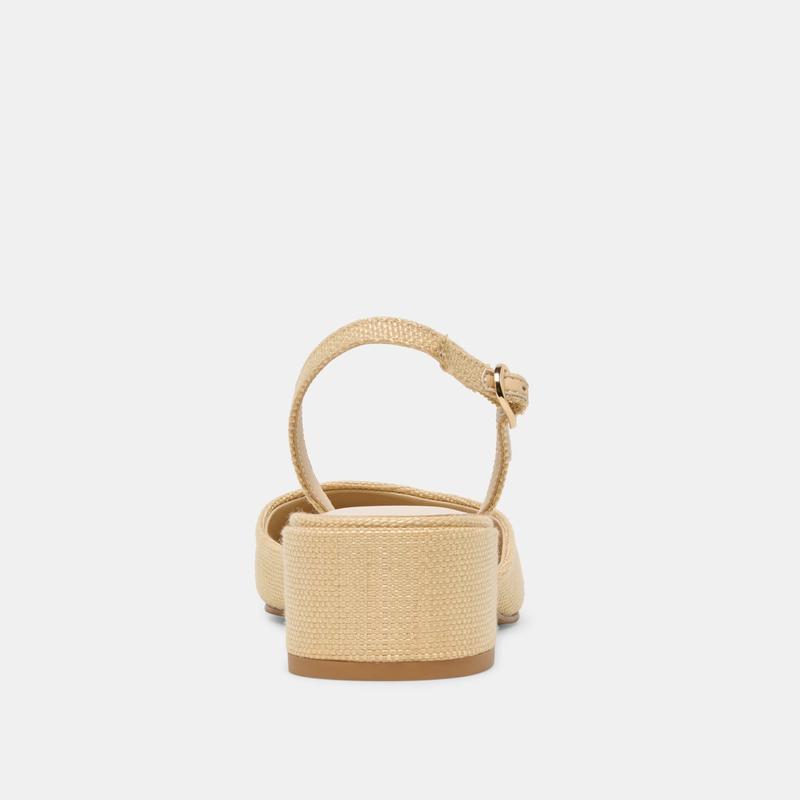 Dolce Vita CAREL HEELS LIGHT NATURAL RAFFIA