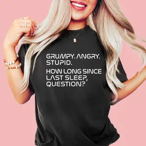 Grumpy Rocky Quote T-shirt, How Long Since Last Sleep Question Project Hail Mary Rocky Inspired Sci Fi Shirt, Bookish Sci Fi Fan Gift