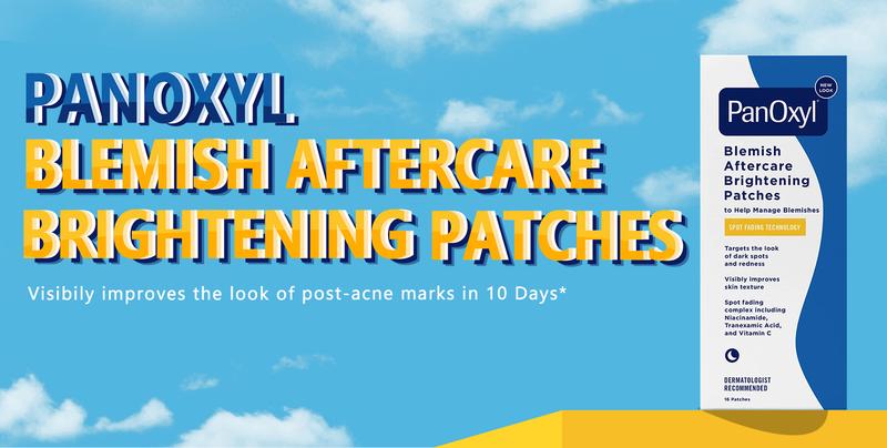 [PanOxyl official] PanOxyl Blemish Brightening Patches: Help Fade Post-Acne Dark Spots and Reduce Redness, Cover a Bigger Area, Vegan & Latex-Free, 16ct Skincare Clear Pack