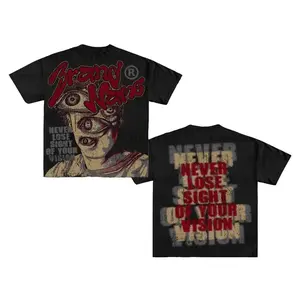 Y2K Graphic Never Lose Your Vision Personalize Printed T-shirt Casual Cotton Crewneck Menswear Classic Soft