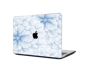 Blue Flowers Textured Laptop Skin