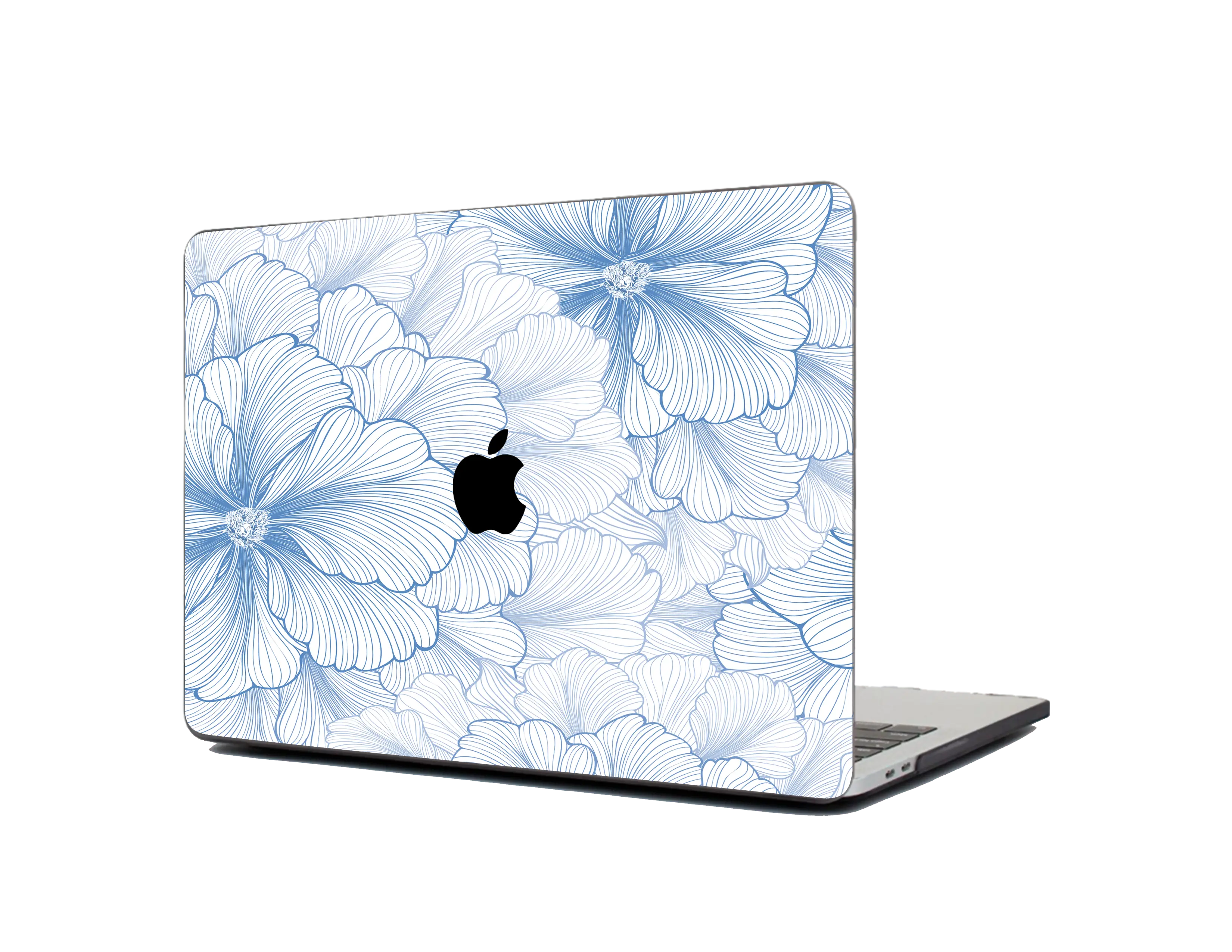 Blue Flowers Textured Laptop Skin Blue Flowers Textured Laptop Skin