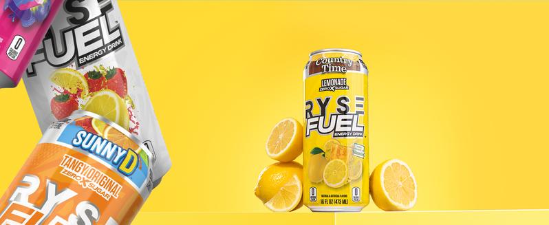 RYSE Fuel Energy Drink - Pack of 12 - 200mg Natural Caffeine, Taurine and Choline for Focus and Energy - Sugar-Free and Vegan - 16 fl oz