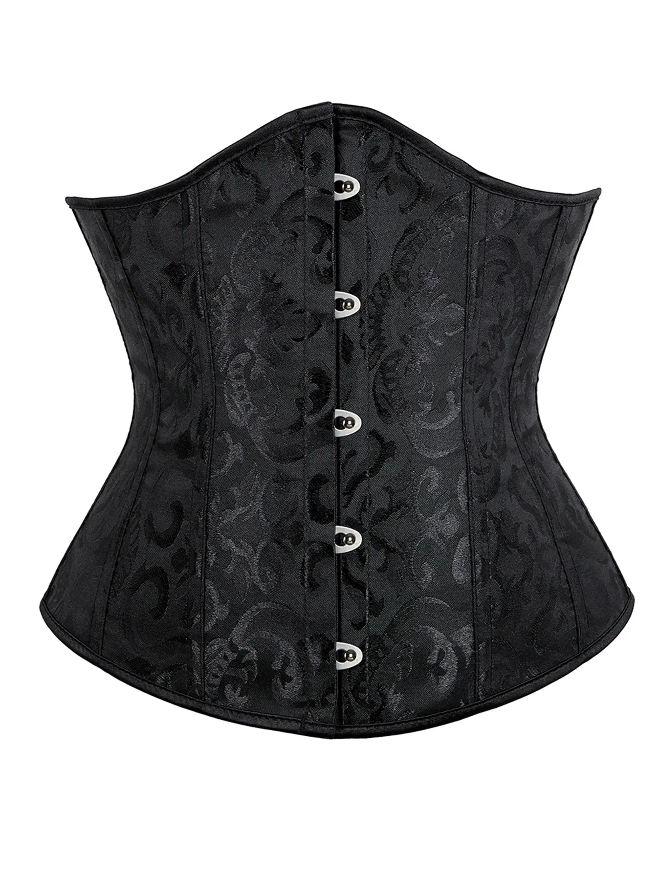 Women's Jacquard Fabric Lace Up Grommet Eyelet Body Shaping Corset Cincher Waist Trainer, Retro Buckle Front Underbust Waist Trainer for Daily Wear, Tummy Control Shaper, Tummy Control Faja for Women, Corset Style Shapewear
