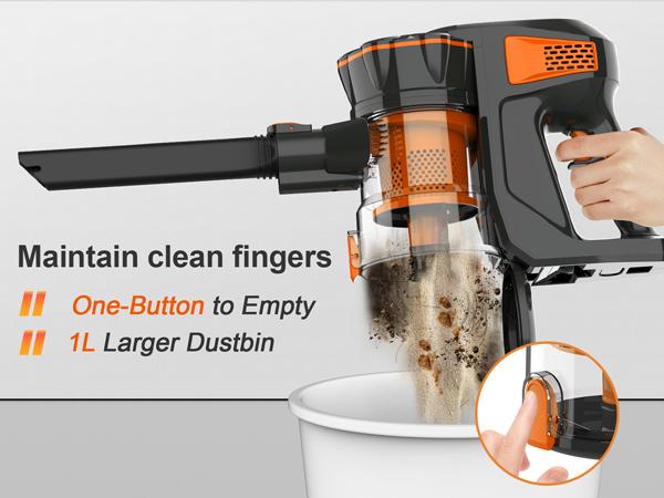 INSE Cordless Vacuum Cleaner, 6-in-1 Rechargeable Stick Vacuum, 45mins Runtime, Lightweight Portable Vacuum, Ultra-Quiet, Versatile for Home Hard Floor Pet Hair Car