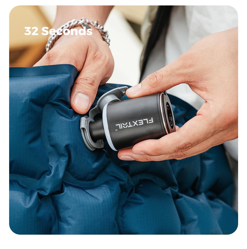 FLEXTAIL 3.3oz 4kPa TINY PUMP 2X Portable Air Mattress Pump with Magnetic Design, for Sleeping Pads Pool Floats Swimming Rings Airbed Double Travel Accessories Camping Supplies Camping Set