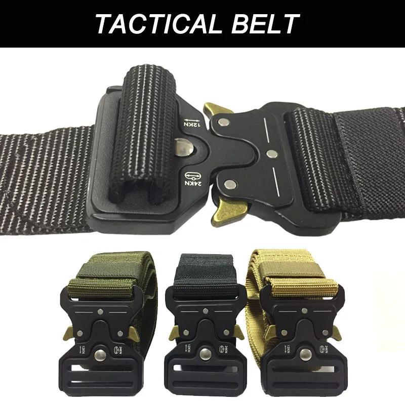 MEN Casual Military Tactical Army Adjustable Quick Release Belts Pants Waistband