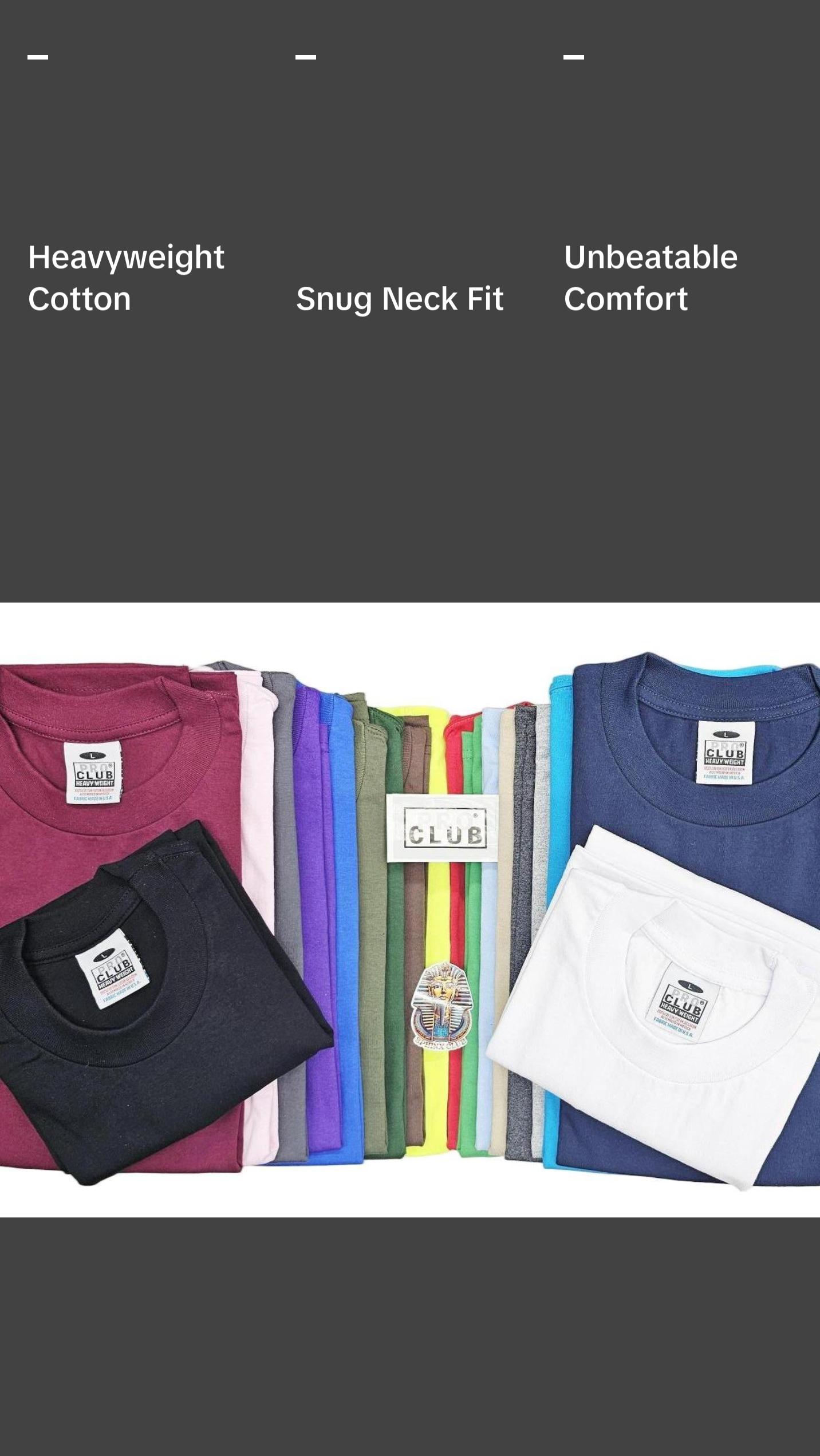 Pro Club shirts Men's Heavyweight Short Sleeve T-Shirt Casual Cotton Tee Pro Club Plain LA \ Hip Hop Harem Loose Fitting  All colors  Streetwear Menswear