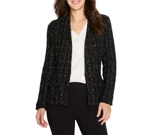 NIC+ZOE Metallic Grid Knit Jacket