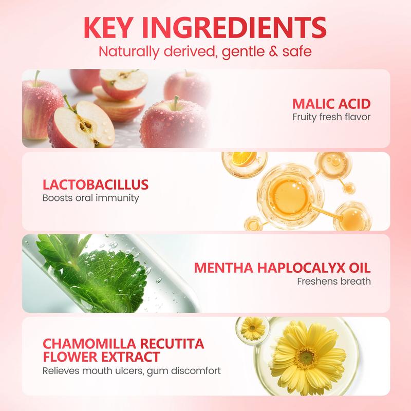 CEELIKE Probiotic Oral Spray - Apple Vinegar Flavor 20ml Breath Freshener Infused with Probiotics & Natural Plant Extracts Sugar-Free Portable & Convenient Antibacterial Gum Care