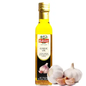 Basso 1904 Garlic Infused Extra Virgin Olive Oil – Italian Finishing Oil – 8.5 fl oz (250 ml)