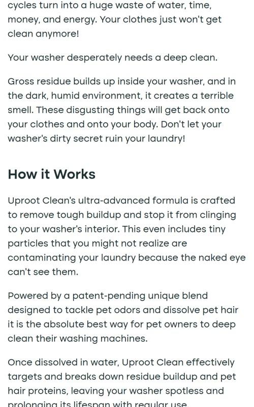 Uproot Clean Pet Home Washer Maintenance Tablets - Enzyme Deep Clean & Deodorizer (Includes Free Ear Wipes) - Compatible with All Washers, Septic Safe