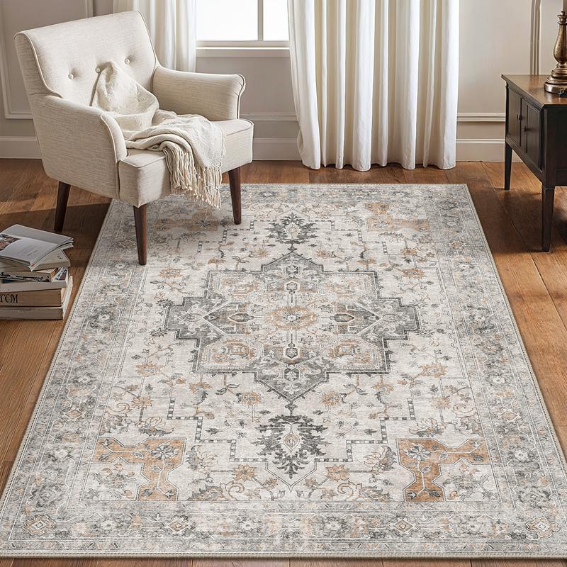 GENIMO Christmas Non Slip Area Rug for Living Room, Entryway, Bedroom, Kitchen and Corridor - Lightweight Mat, Machine Washable Low Pile Rugs
