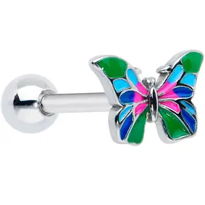 Brilliant Butterfly Barbell Tongue Ring Brilliant Butterfly Barbell Tongue Ring
