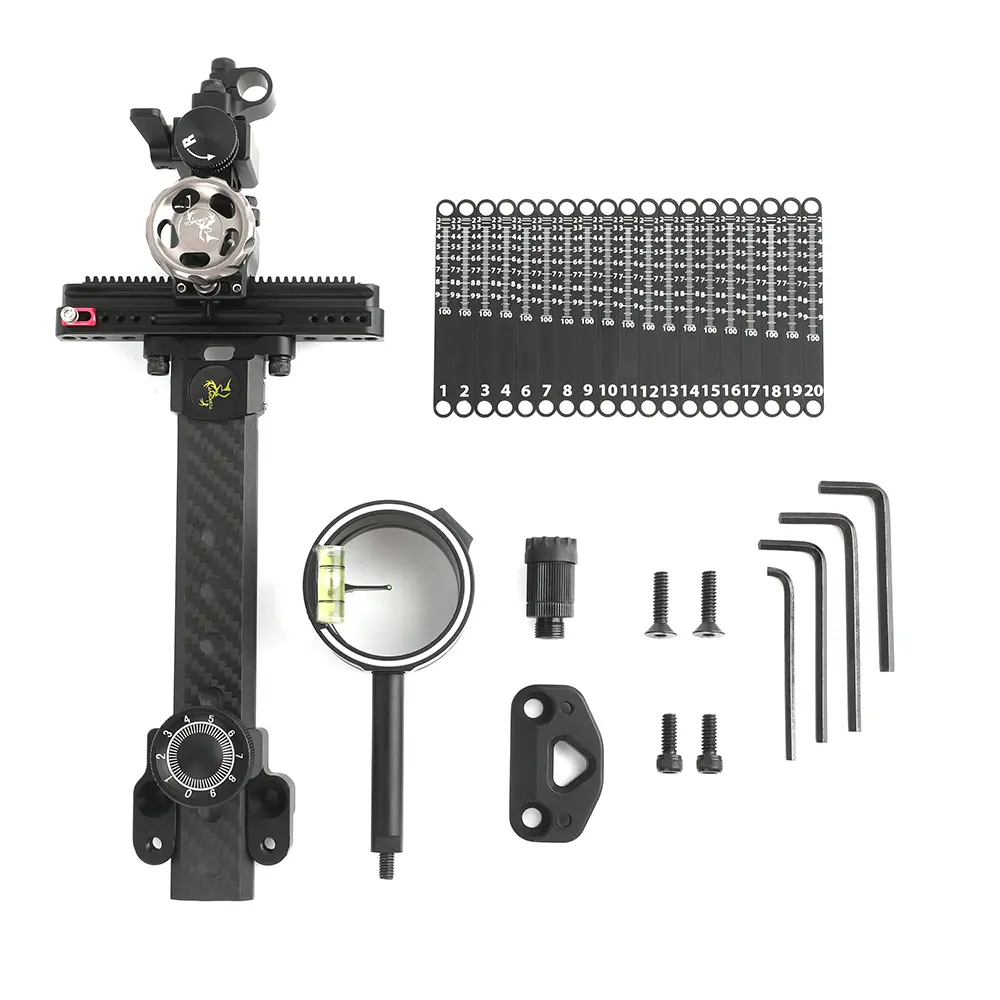 Competitive Archery Sight with 6X & 8X Magnification, Quick Calibration and Wide Field of View for Recurve & Compound Bows, Sights