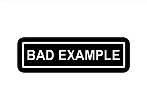 Firefighter Bad Example (two decals 3")  Sticker
