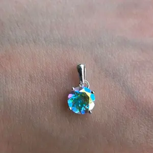 Aura Topaz Sterling Silver Pendant