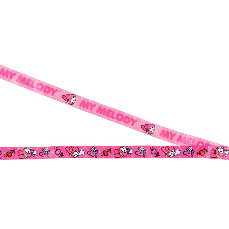 Sanrio My Melody ID Badge Holder Lanyard w/ 2" Character Head Rubber Pendant