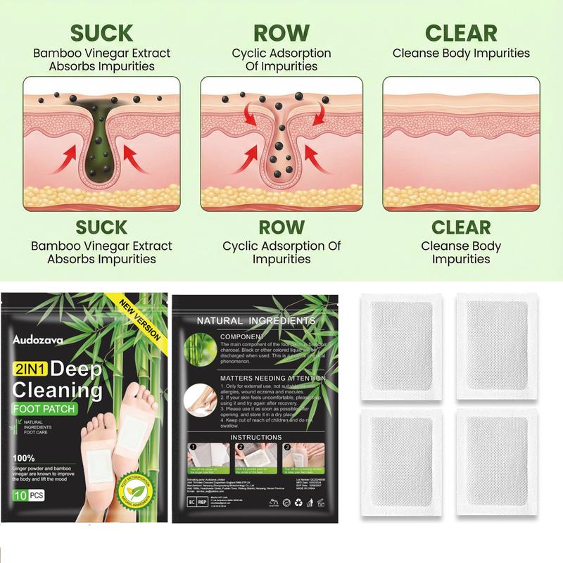 Foot Detox Patches for Stress Relief Toxin Removal & Better Sleep Natural Deep Cleansing Pads Healthy Healthcare Solution Treatment 40pcs Herbal Wellness Blend Ginger Turmeric Peppermint Essential Herbs