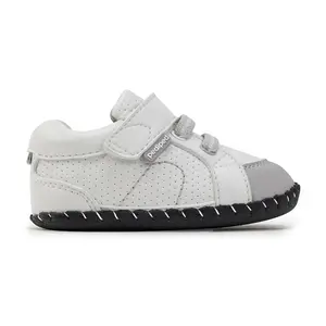 Pediped Dani - Originals/ Grip 'n' Go  White/Grey Kids Shoes Comfortable Durable Stylish Secure Fit for Growing Feet