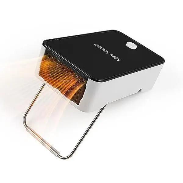 Joytutus Mini Portable Cordless Rechargeable Travel Heater Fan - Adjustable Heating Temperature, Handheld Compact Warm Air Blower, Space-Saving, Easy Operation & Storage for Car, Desktop Use, Rechargeable Travel Warmer,dorm essentials,home essentials