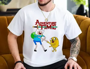Adventure Time T-Shirt, Nostalgia 2D Print T-Shirt, Cartoon Network Shirt, Gifts for Cartoon Fans #AdventureTime #CartoonNetwork #NostalgiaCore #ToonVerse #FinnAndJake #GraphicTee #StreetwearUS