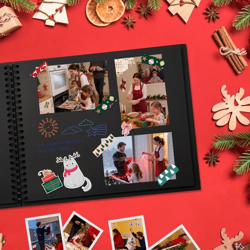 Scrapbook DIY Scrapbook Album Hardcover Kraft Paper Scrap Book Photo Albums 40 Pages Perfect for 4x6 / 5x7 Photos Memory Book for Family, Wedding  Valentine's Gift for bf