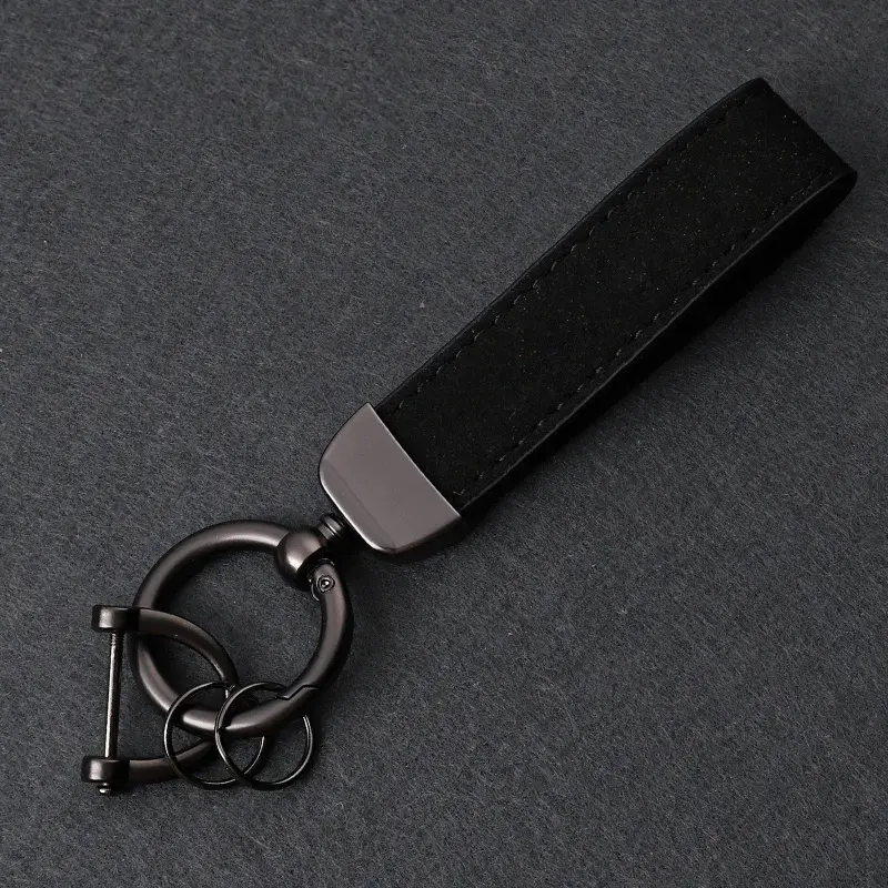 Exquisite High-grade Handle Rope, Cowhide Simple Key Chain Pendant Personality Car Chain Ring Men and Women Lovers Pendant sohochic
