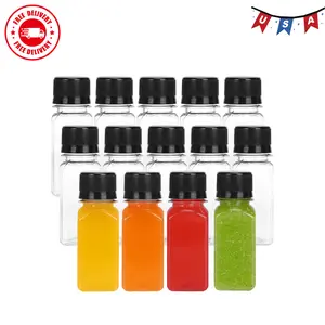 14pcs 2oz Ginger Shots Bottles with Caps, Small