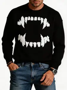 2026 #SummerVibes Spring Autumn and Winter Simple Style Comfortable and Skin-friendly Personalized Printed Street and Indoor Casual Unisex Polyester Pullover Crewneck Knitted Sweater