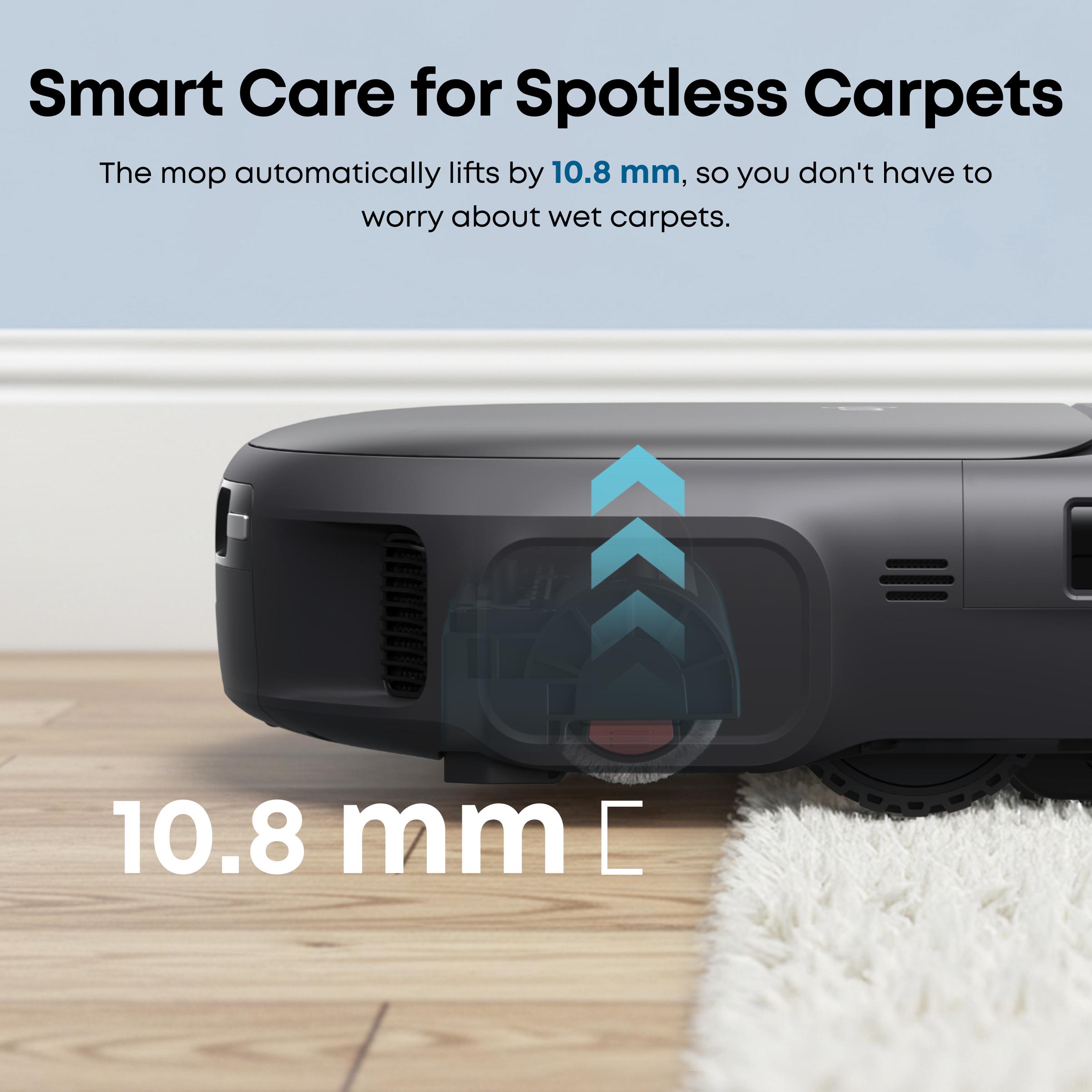 eufy C28 Robot Vacuum and Mop Combo, HydroJet Self-Cleaning Roller Mop, DuoSpiral Detangle Brush, 15,000 Pa Turbo High Suction, 5-in-1 Robot Vacuum and AI Obstacle Avoidance