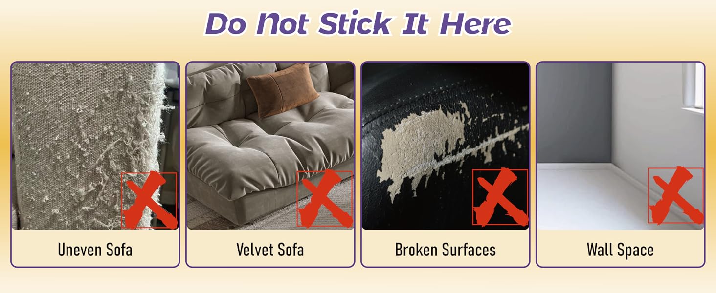 AISOON 60 Pcs Cat Scratch Furniture Protector Single Side Couch Protector for Cats, Self-Adhesive Cat Tape for Furniture,Cat Scratch Deterrent for Furniture