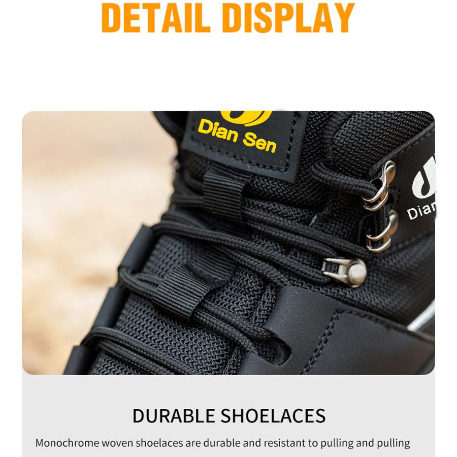 New Safety Boots Men Work Indestructible Shoes Sneakers Steel Toe Protective Boots Anti-smash Anti-puncture Work Safety Shoes Work as hiking Waterproof boots Construction Work Shoes