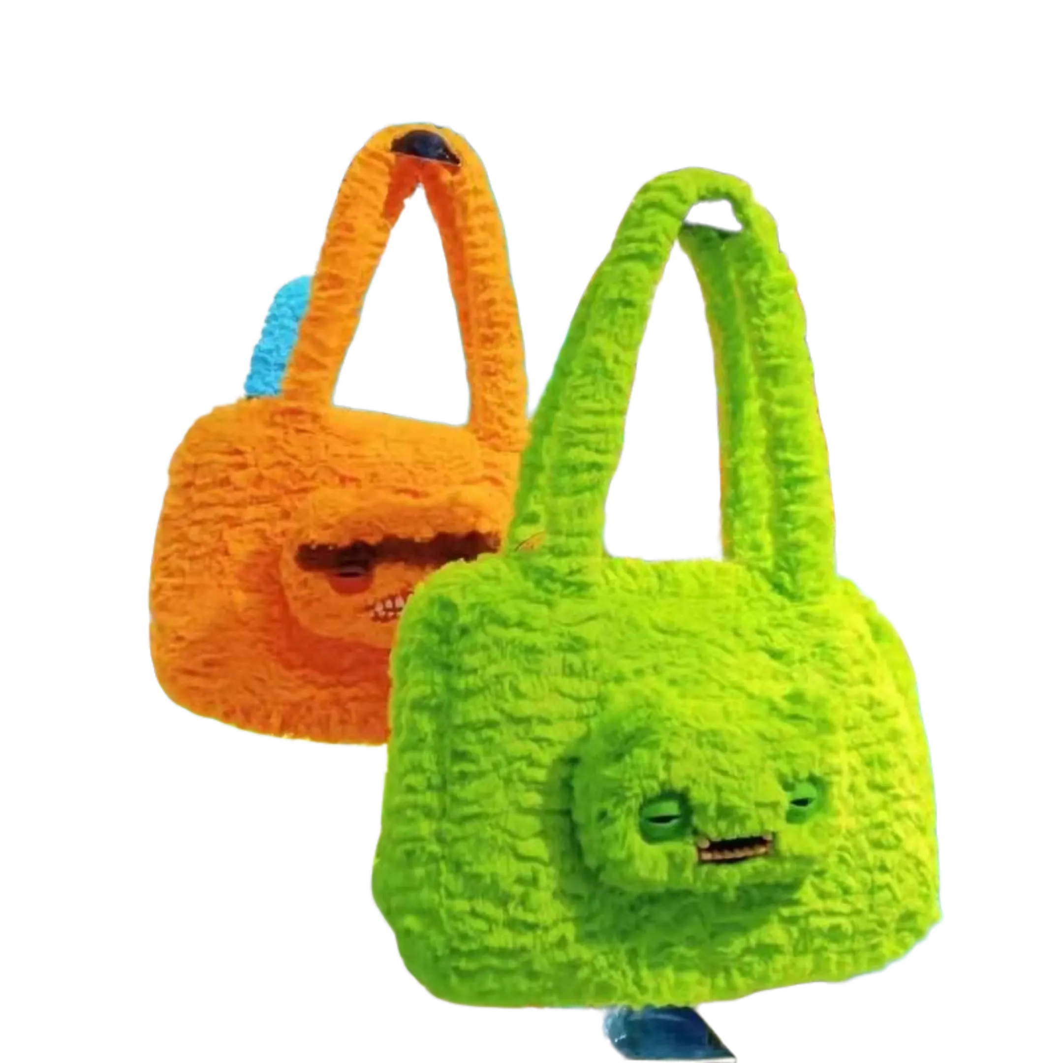 Fuggler Teeth Monster Plush Handbag, SpongeBob Ugly Cute Funny Pendant Doll, Crossbody Bag