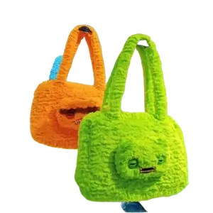 Fuggler Teeth Monster Plush Handbag, SpongeBob Ugly Cute Funny Pendant Doll, Crossbody Bag