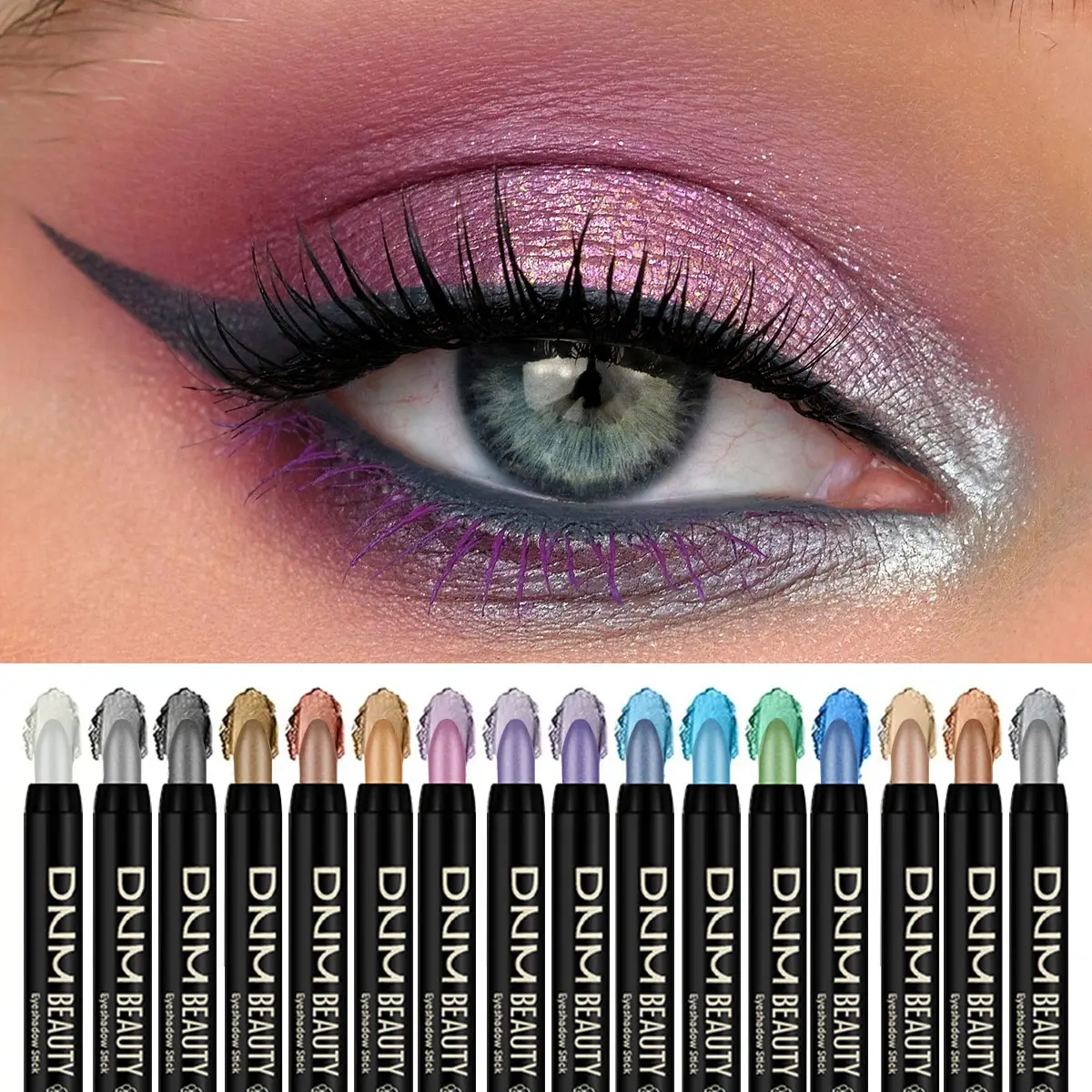 Pearl Glitter Eyeshadow Pencil Cosmetic Set Matte Waterproof Sweatproof Non Fading Colorful Glossy Eyeliner Pens Easy To Apply Long Lasting Makeup DealsForYouDays