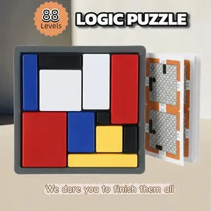Logic Puzzle  88 Challenging Levels,Brain Teaser Game for Kids & Adults, Educational Logic Toy, Travel Games for Ages 7+, Gifts for Boys and Girls,Christmas gift