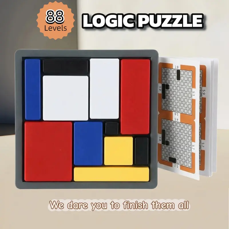 Logic Puzzle 88 Challenging Levels,Diddy toys for boys,nice cube,Brain Teaser Game for Kids & Adults, Easter gift ,Educational Logic Toy, Travel Games for Ages 7+, Gifts for Boys and Girls,cuddle box gift