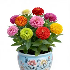 100 Zinnia Seeds – California Giants Mix, Large Colorful Blooms, Fast-Growing & Easy for Beginners