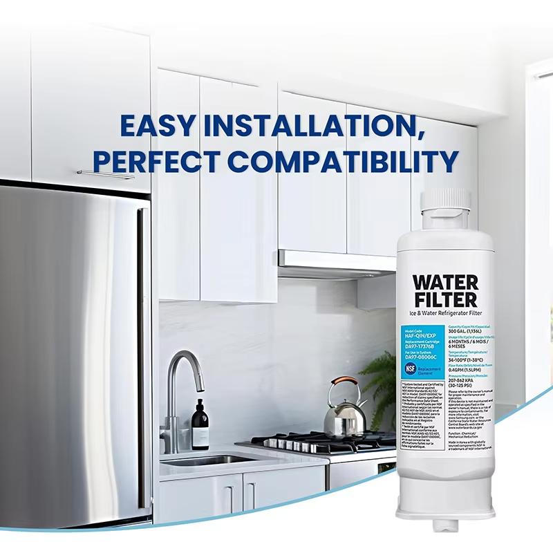 DA97-17376B Replacement for Samsung HAF-QIN/EXP, DA97-08006C, RF28R7351SG, RF28R7201SR, RF28T5001SR, RF24R7201SR, RS27T5200SR, RF23M8590SG, RWF4200A Refrigerator Water Filter, 2 Pack