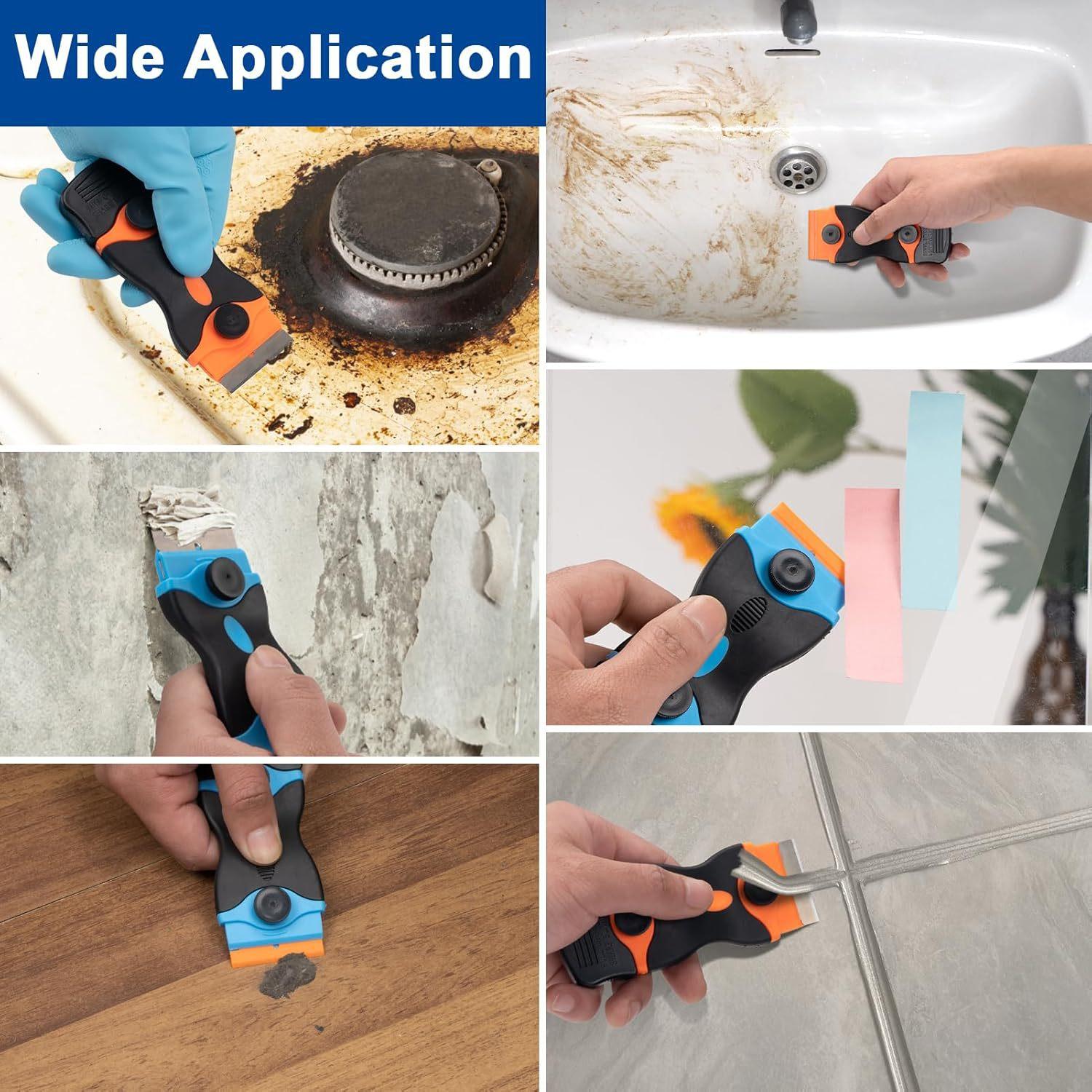 Multi functional cleaning shovel tool, ergonomically designed, suitable for paint scrapers on glass, stickers, tones, stickers, labels, sealants, adhesives