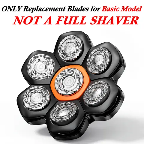 MAXGROOM Magnetic Detachable Head Replacement Blade Shaver Attachments - 7D Electric Shaver Model-Specific Fit for Basic-Plus-Pro Models, Magnetic Fit, Easy to Replace