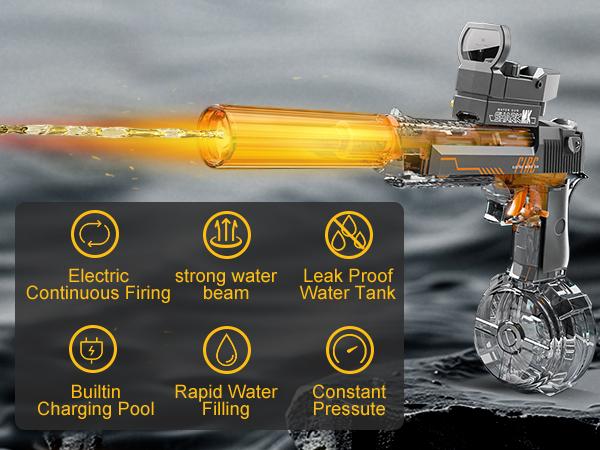 TALGIC Green Powerful Electric Water Toy for summer, best for summer outdoor pool party, water series