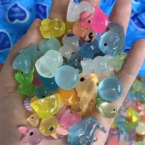 Sky Lab 100PCS Mini Glow in The Dark Animal Resin Models, Surprise Bundle for Dollhouse Decor, Fairy Garden Decor, Birthday Party Gift, DIY Crafts, Ornaments Desktop Statue Decoration Lightweight Artistic Magical Luminous Glossy