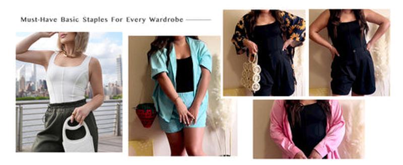 FeelinGirl Bodysuit for Women Tummy Control Thong Body Basic Comfort Womenswear Breathable Shaper Tops Comfortable Shapewear