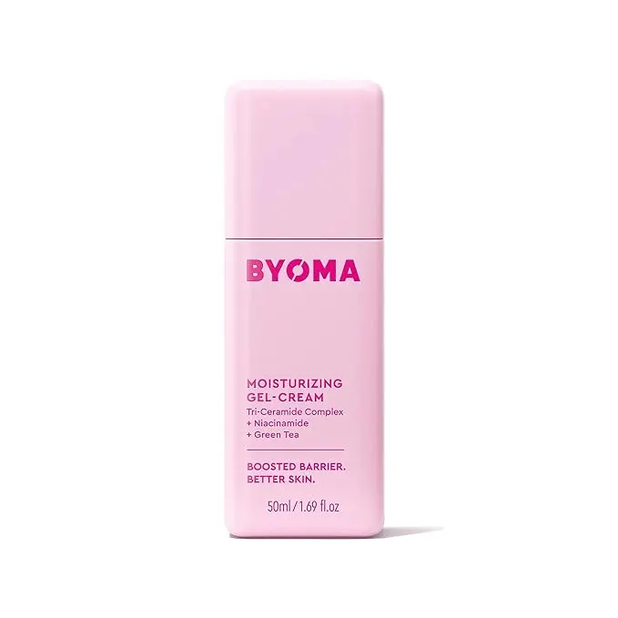BYOMA Moisturizing Gel Cream - Face Lotion with Niacinamide and Green Tea - Moisturiser for Dry Skin - Alcohol Free, Oil Free Moisturiser -1.69 fl. oz