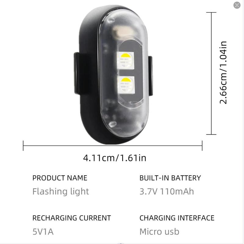RGB Led Aircraft Strobe Light Remote Wireless Motorcycle Flash Light Warning Lights for   Bike Car Multifunctional free